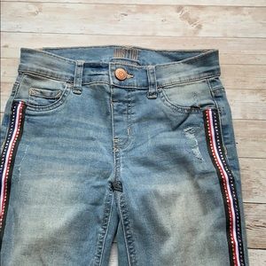 Justice Mid rise embellished jeggings.